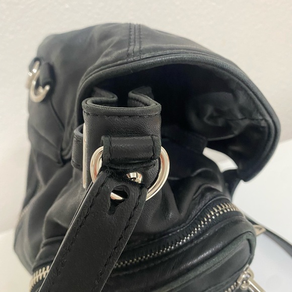 Alexander Wang Lambskin Marti Backpack Bag Washed Black Rhodium Hardware - Picture 8 of 16